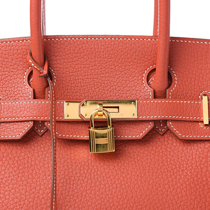 Hermes Taurillon Clemence Birkin 30 Sanguine 12 of 12