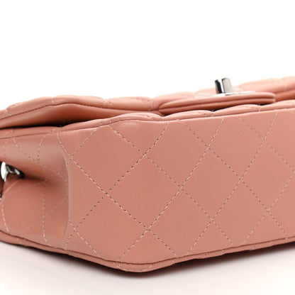Chanel Lambskin Quilted Mini Rectangular Flap Dark Pink 9 of 11