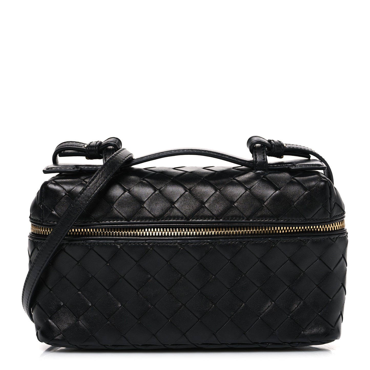 Calfskin Intrecciato Bang Bang Vanity Case Black