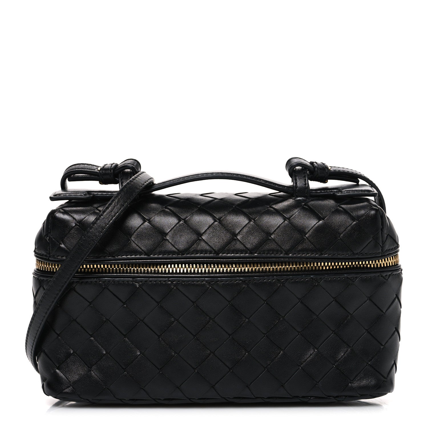 Bottega Veneta Calfskin Intrecciato Bang Bang Vanity Case Black 1 of 13