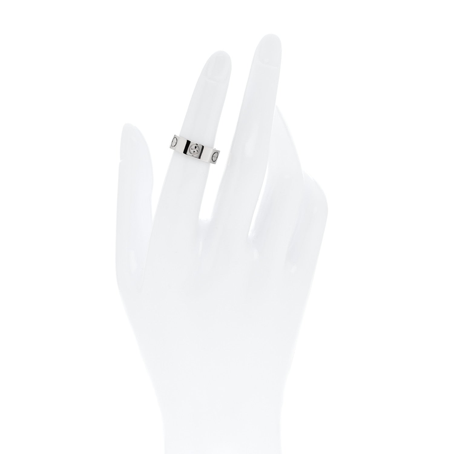 Cartier 18K White Gold 5.5mm LOVE Ring 49 5 2 of 4