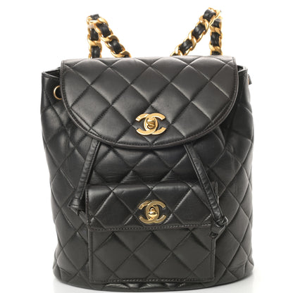 Chanel Lambskin Quilted Backpack Black 9 of 18