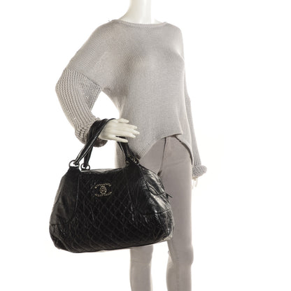 Chanel Aged Calfskin Coco Rider Bowling Bag Black 2 of 7