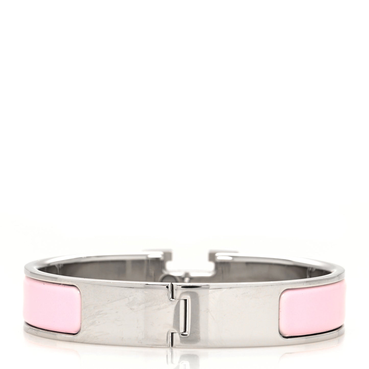 Enamel Narrow Clic Clac H Bracelet PM Rose Dragee