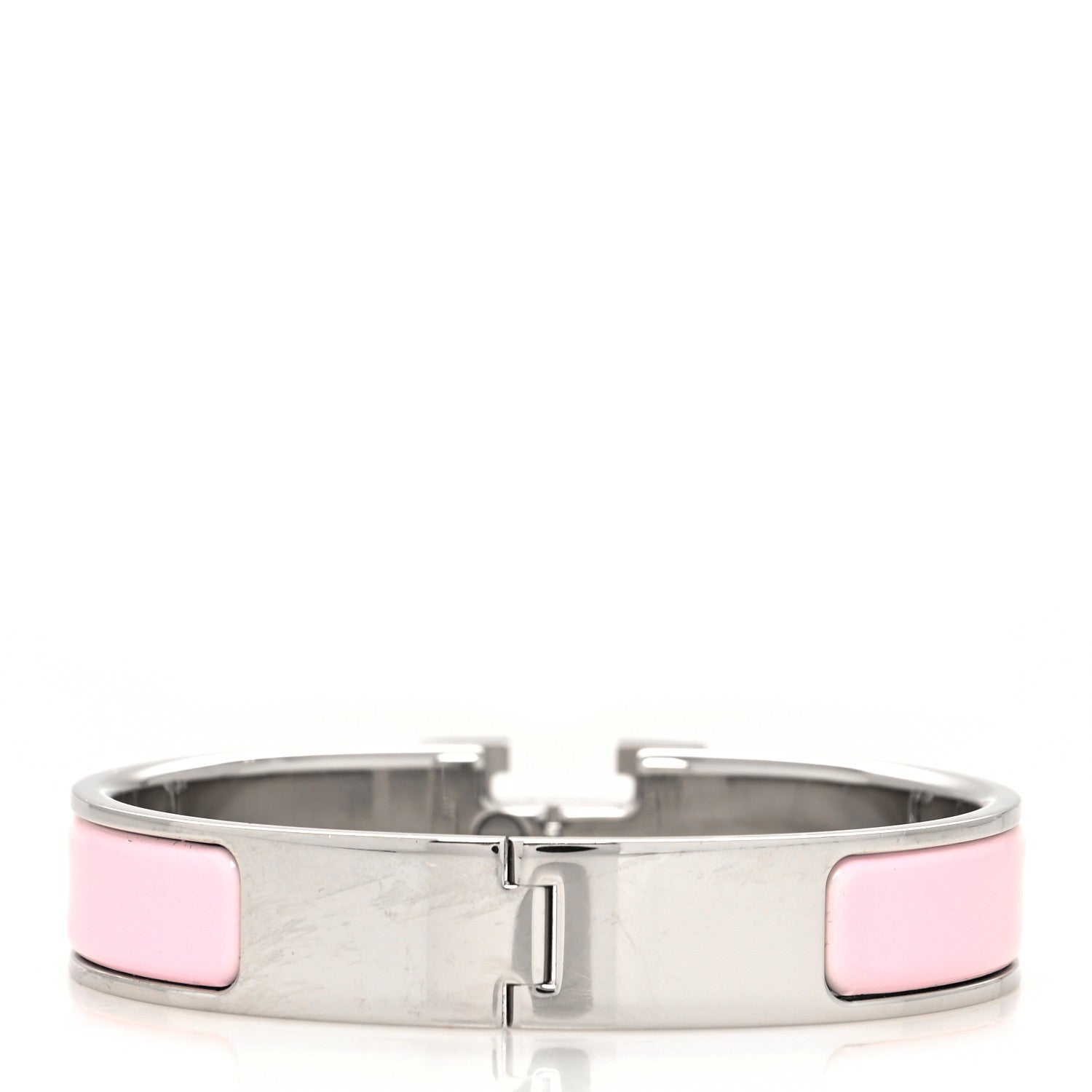 Hermes Enamel Narrow Clic Clac H Bracelet PM Rose Dragee 3 of 5