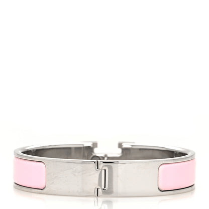 Hermes Enamel Narrow Clic Clac H Bracelet PM Rose Dragee 3 of 5