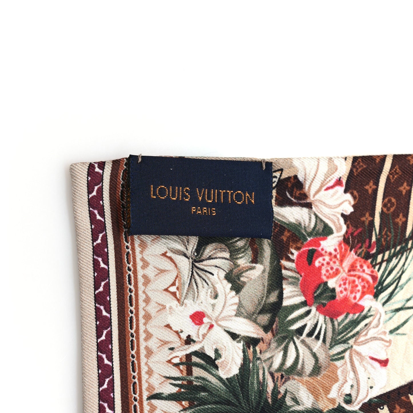 Silk Voyage Extraordinaire Bandeau Scarf Beige