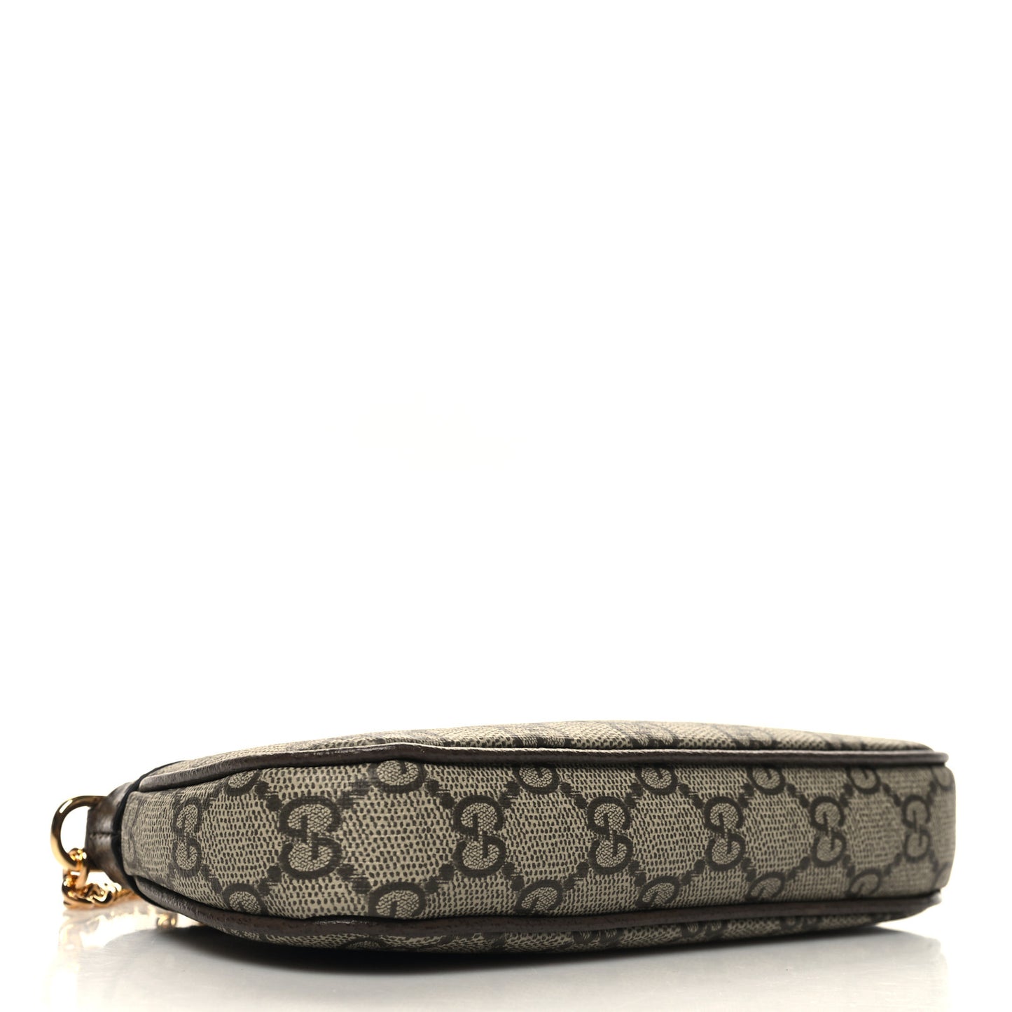 GG Supreme Monogram Textured Dollar Calfskin Mini Ophidia Chain Bag Beige Ebony
