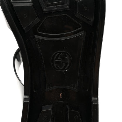 Gucci Shiny Rubber Mens Double G Buckle Strap Sandals 9 Black 6 of 7