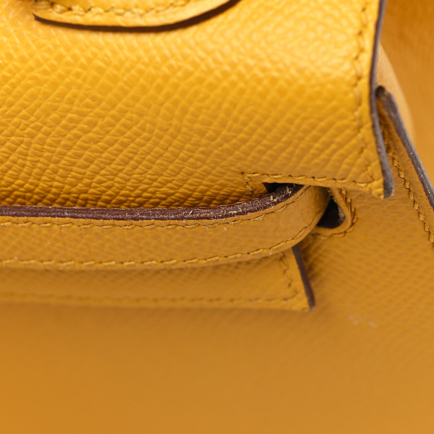 Hermes Epsom Kelly Sellier 25 Jaune Ambre 12 of 13