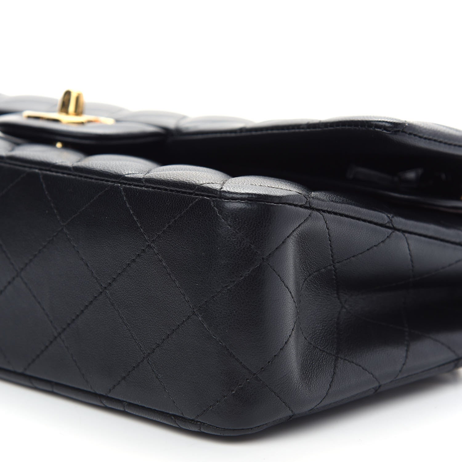 Chanel Lambskin Quilted Medium Double Flap Black 9 of 9