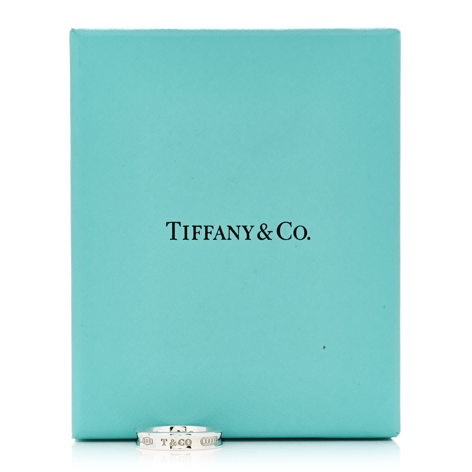 Tiffany Sterling Silver 1837 Band Ring 53 6.5 6 of 6