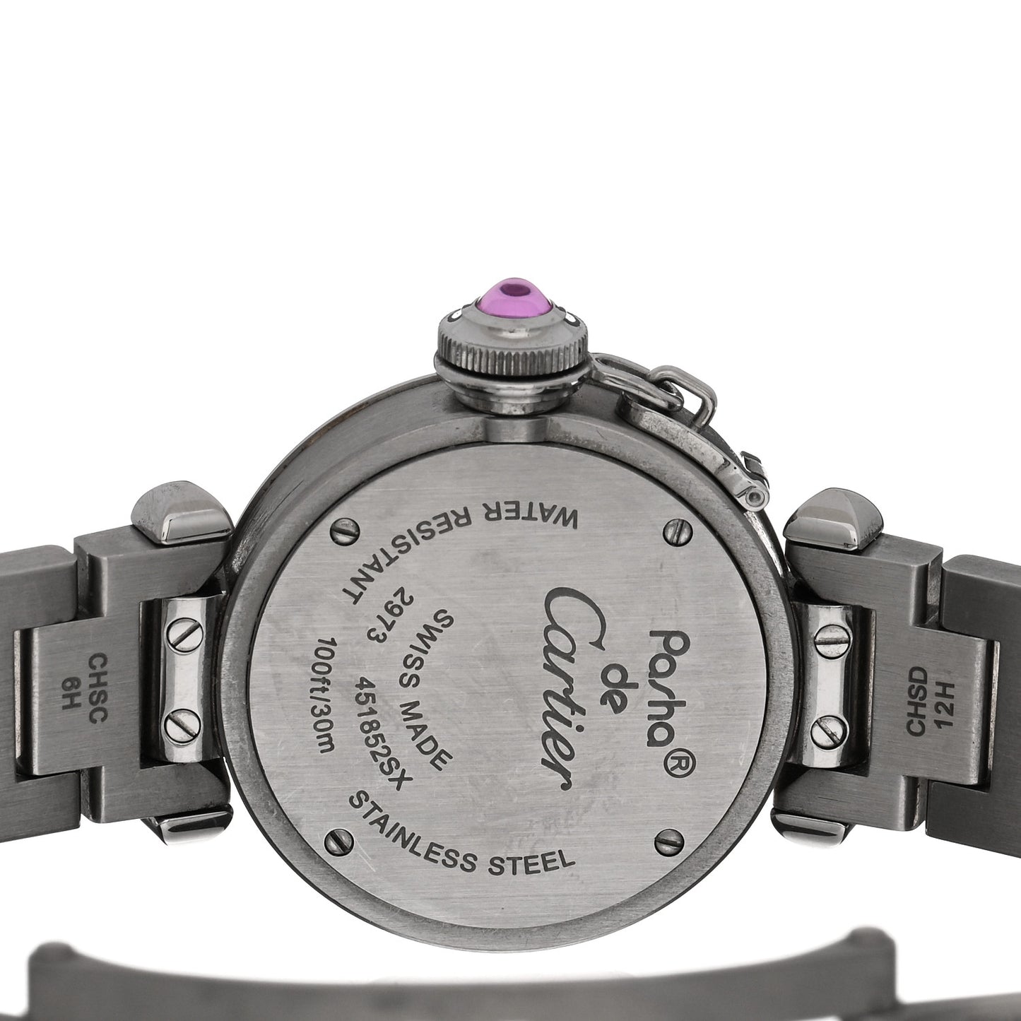 Stainless Steel 27mm Miss Pasha Quartz Watch Pink