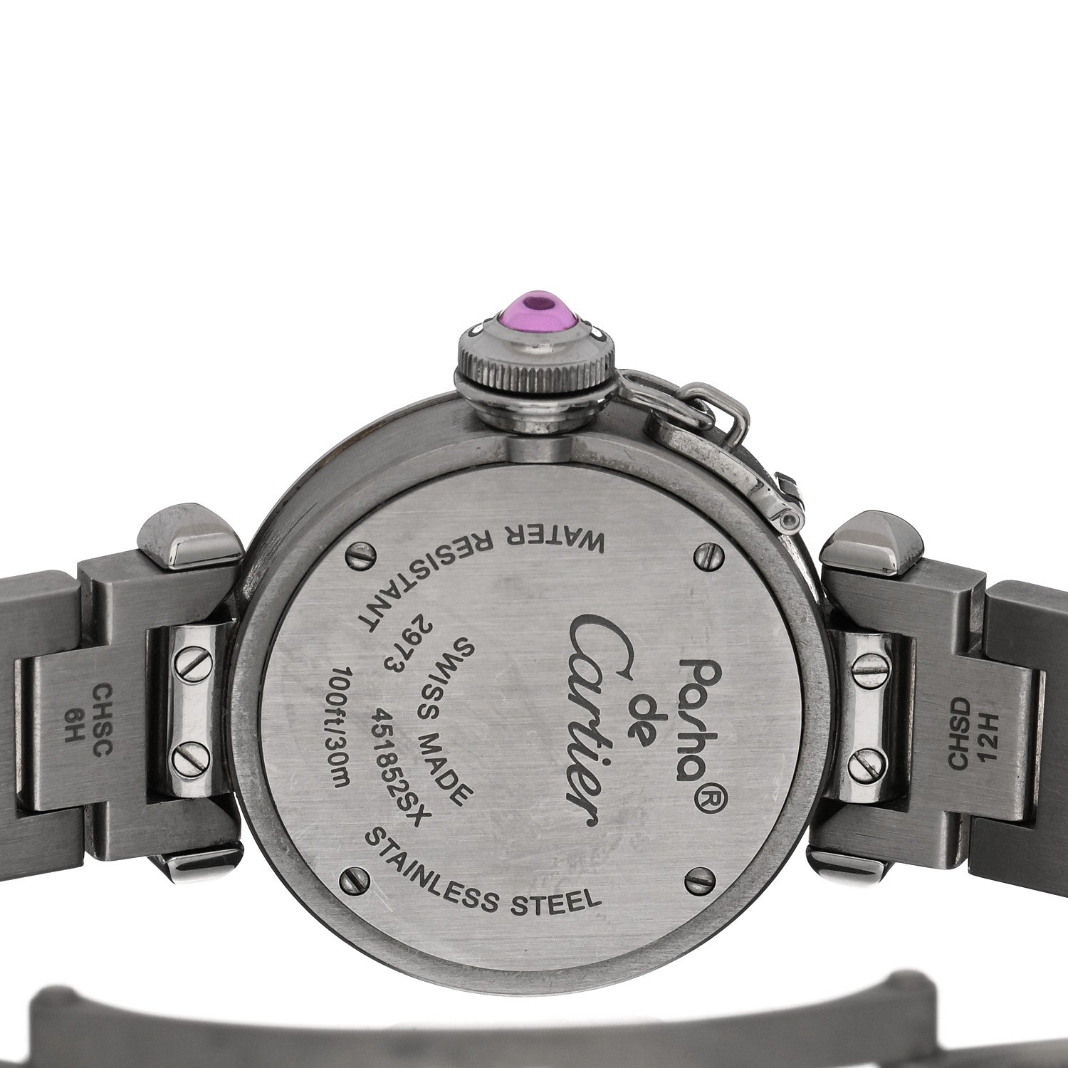 Cartier Stainless Steel 27mm Miss Pasha Quartz Watch Pink 4 of 4