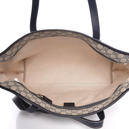 Gucci GG Supreme Monogram Medium Zippered Shopping Tote Navy 5 of 9