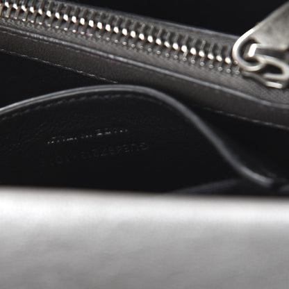 Saint Laurent Sheepskin Matelasse Chevron Monogram Medium College Bag Asphalt 10 of 13