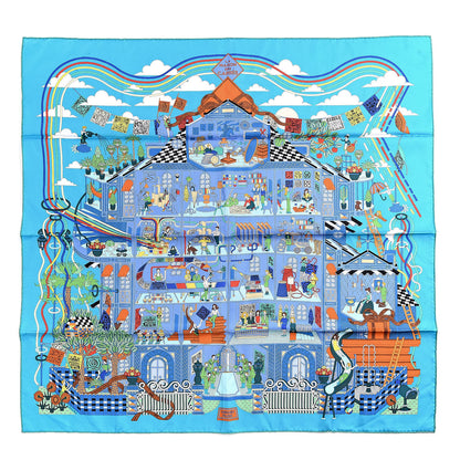Hermes Silk La Maizeon Des Carres Scarf 90 1 of 9