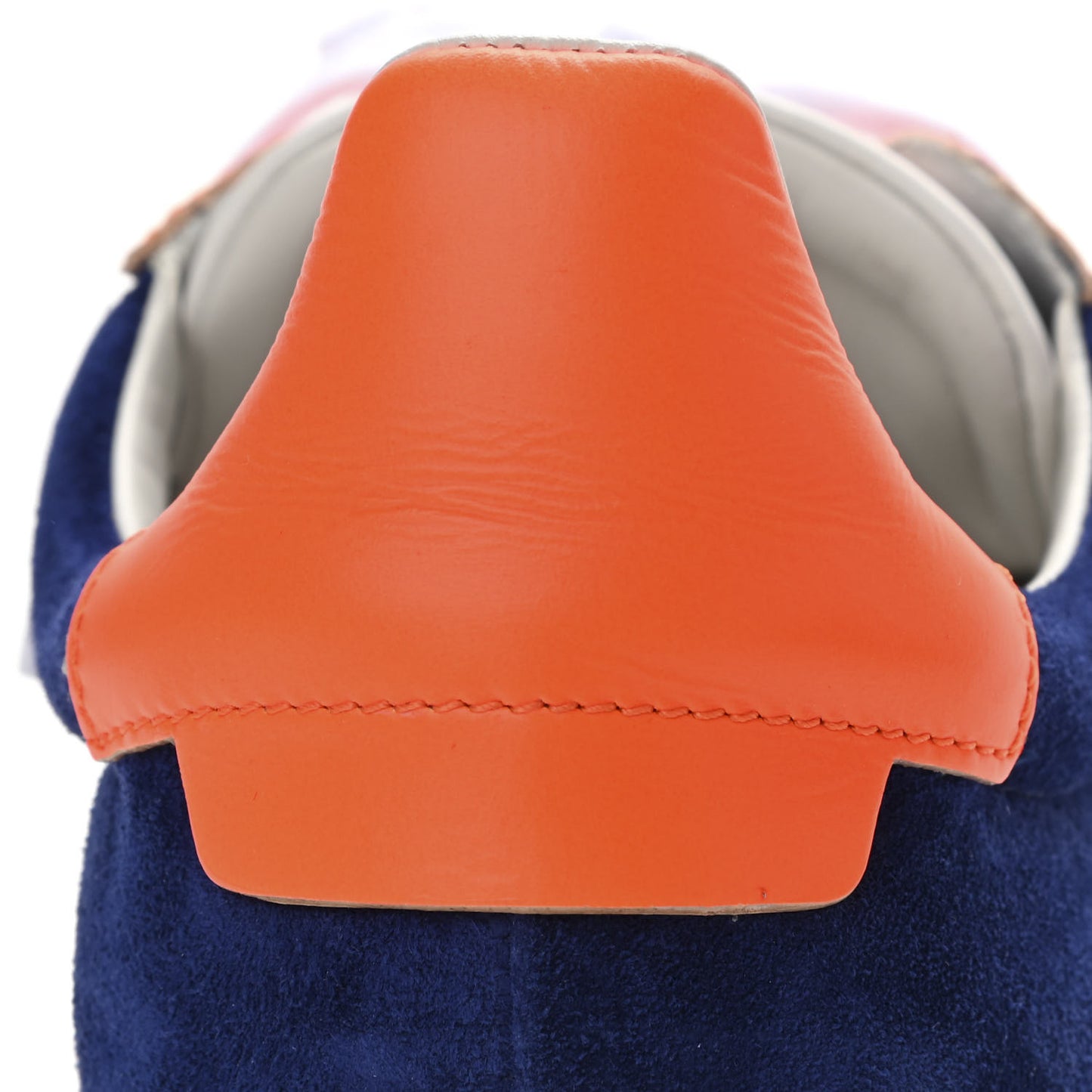 Calfskin Diamond Low Top Sneaker 40.5 Cobalt Neon Orange