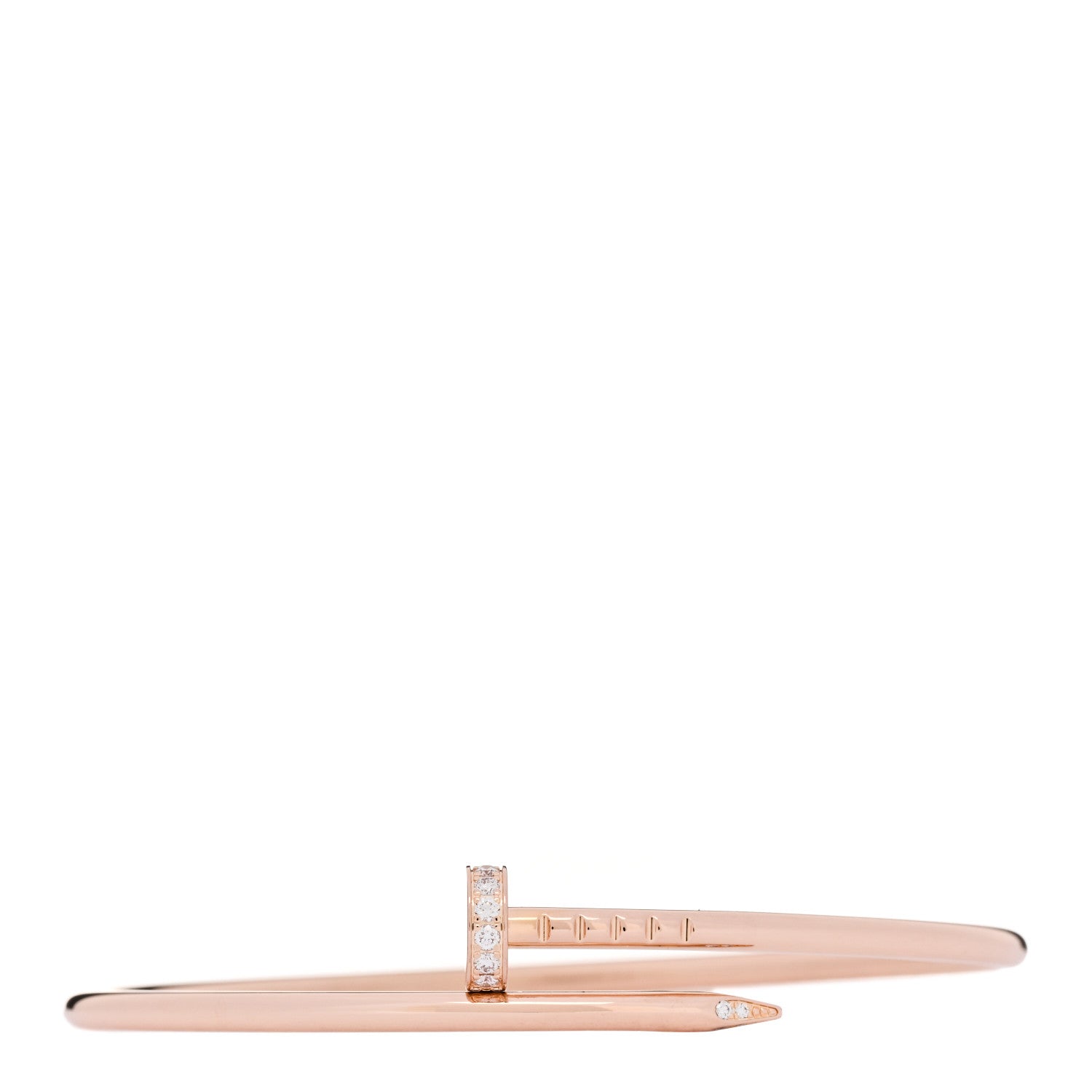 Cartier 18K Pink Gold Diamond Small Juste Un Clou Bracelet 16 1 of 5