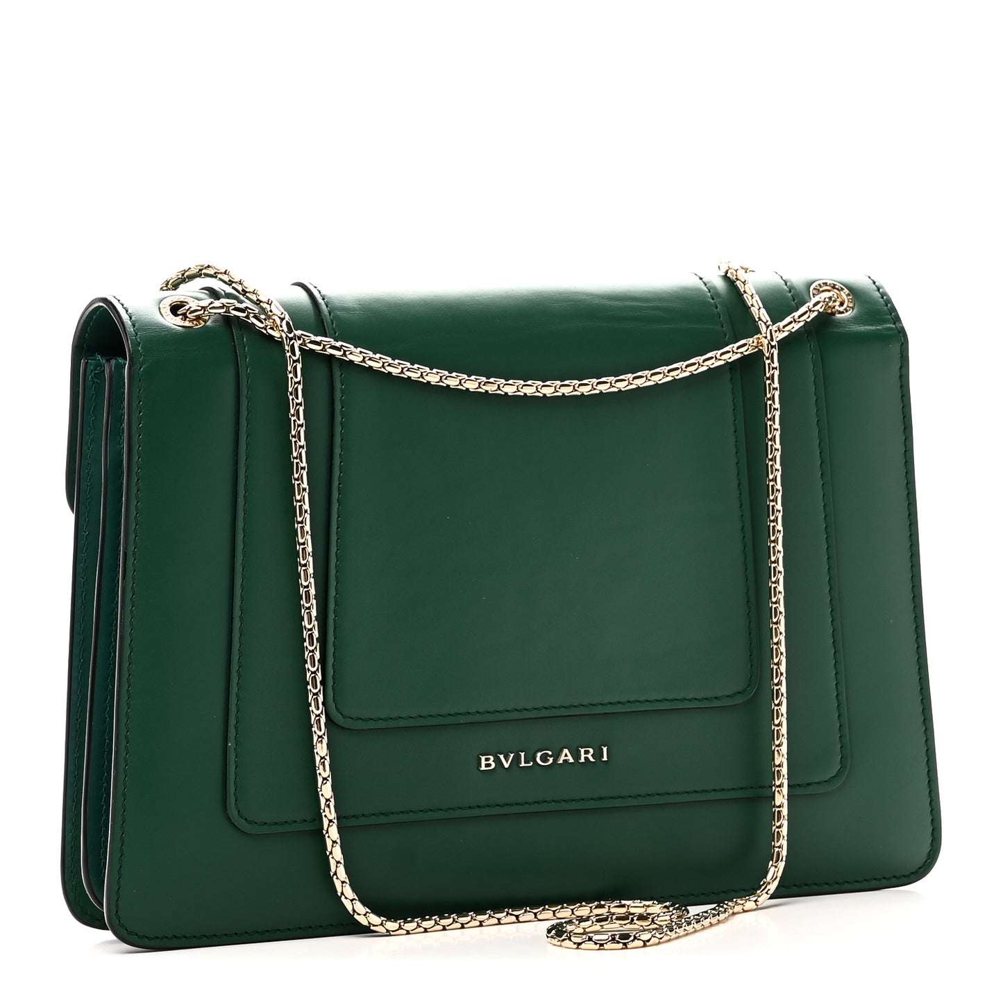Calfskin Serpenti Forever Shoulder Bag Emerald Green