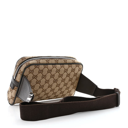 Gucci Monogram Dollar Calfskin Belt Bag Beige Ebony Testa di Moro Marrone Scuro 3 of 10