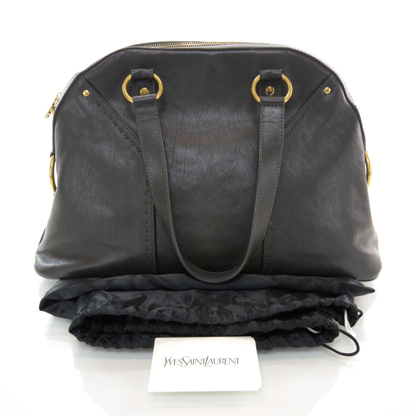 Leather Large Muse Gray