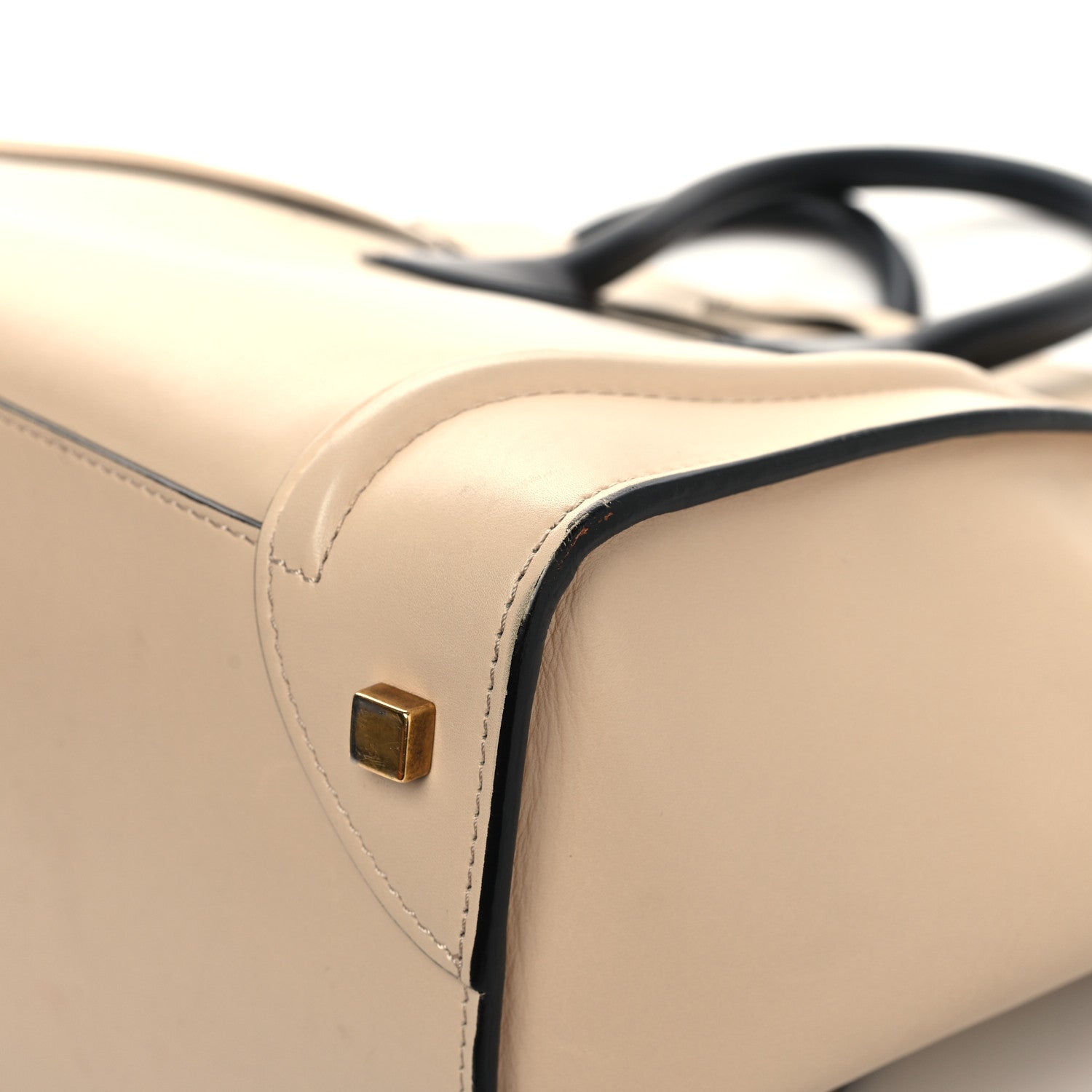 Celine Satin Calfskin Mini Bi-Color Luggage Powder Black 11 of 14