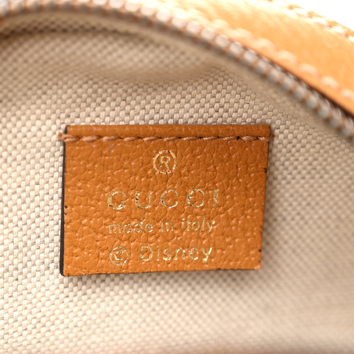 X DISNEY Mini Vintage GG Supreme Monogram Mickey Mouse Round Shoulder Bag Beige Vintage Sun Oil