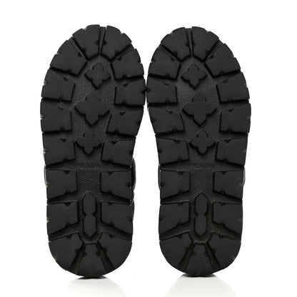 Prada Re-Nylon Piuma Triangle Logo Padded Drawcord Rush 20mm Slippers 38 Black 5 of 12