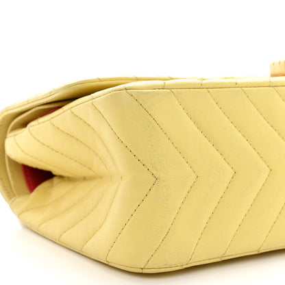Chanel Sheepskin Chevron Quilted 2.55 Reissue 225 Flap Yellow 9 of 14