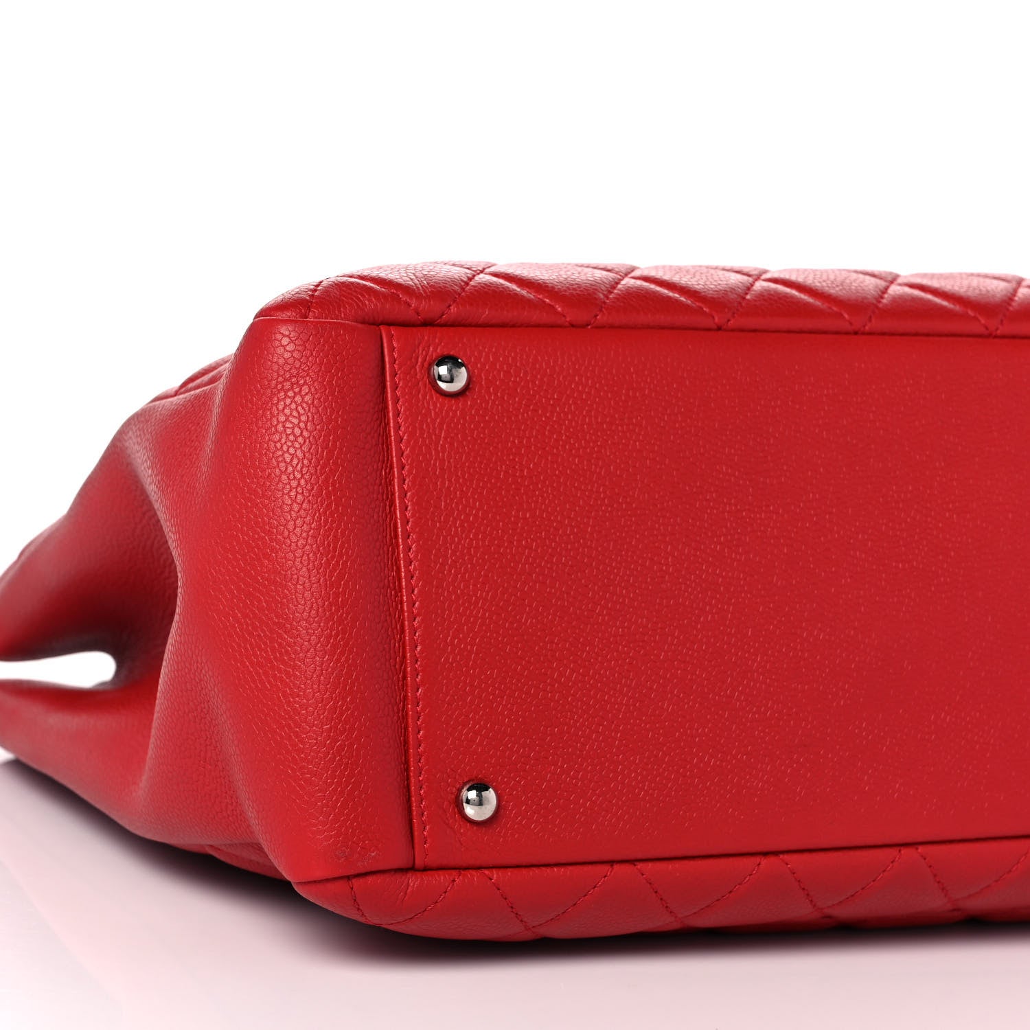 Chanel Caviar Quilted XL Grand Shopping Tote GST Red 8 of 11