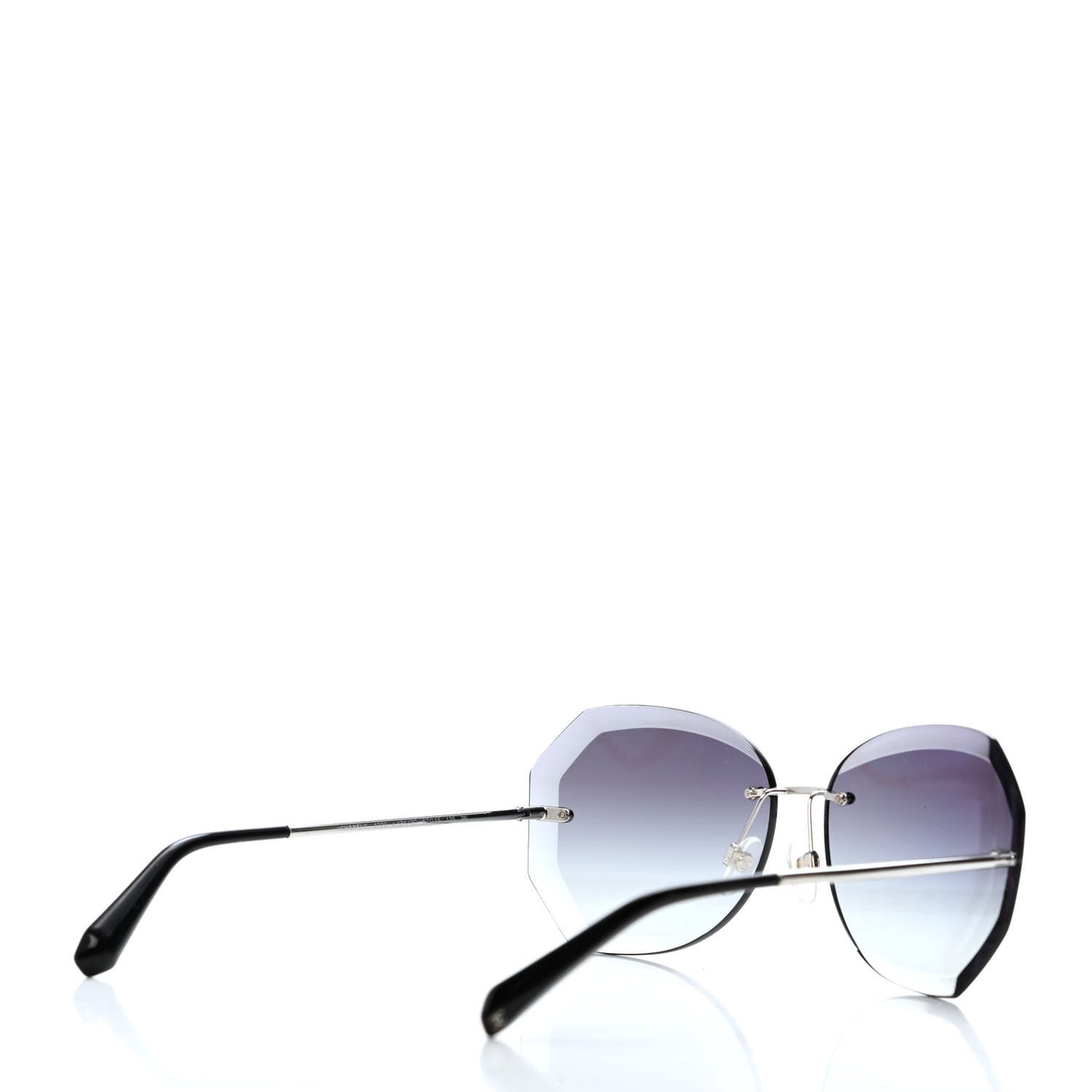 Metal Spring Round Sunglasses 4220 Silver