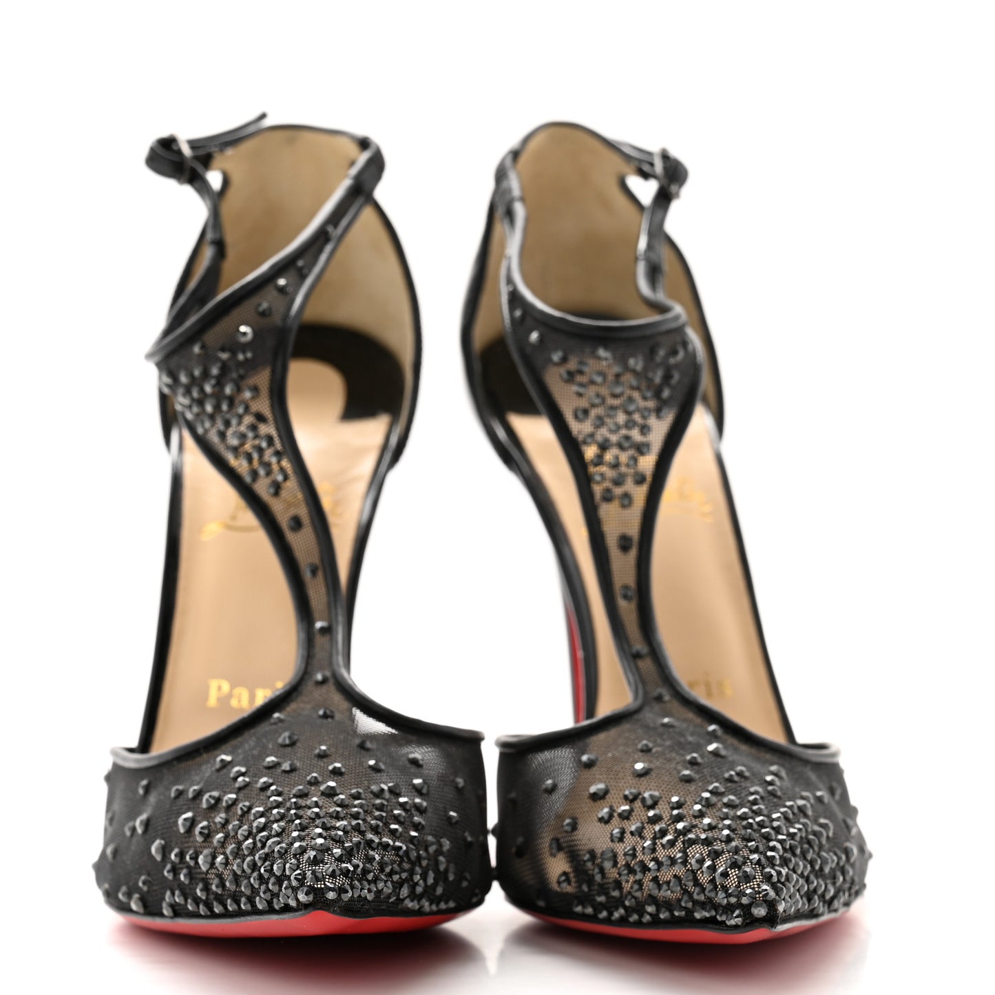 Patent Rete Strass Salopatina 100 Pumps 38 Black