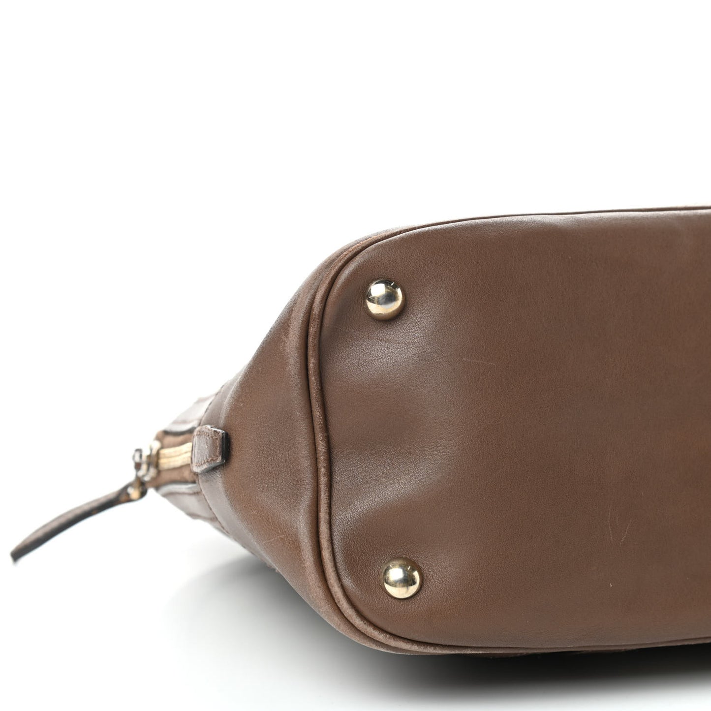 GG Supreme Monogram Margaux Calfskin Small Nice Top Handle Dome Bag Beige Ebony Acero