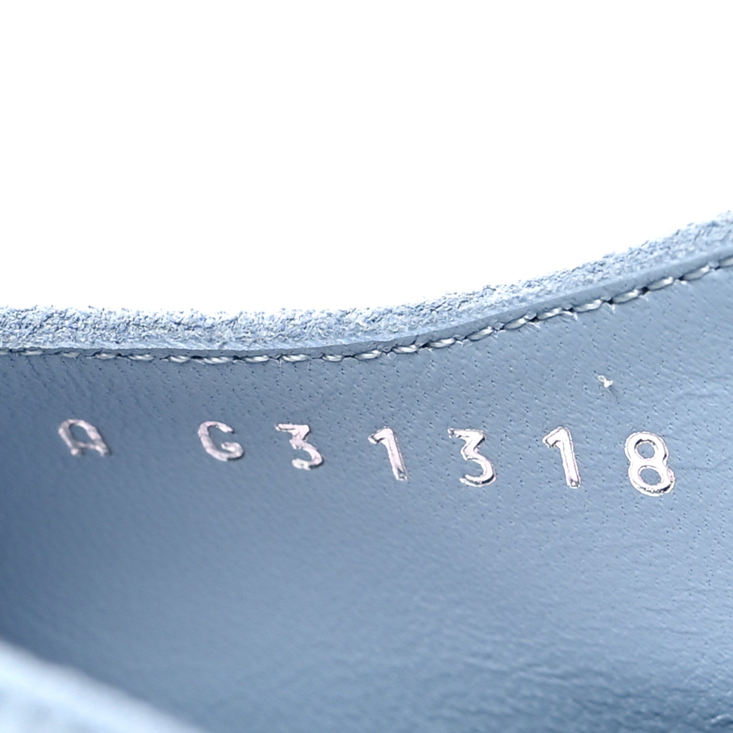Chanel Suede Cap Toe CC Slingback Pumps 37.5 Light Blue Turquoise 6 of 9