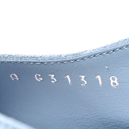 Chanel Suede Cap Toe CC Slingback Pumps 37.5 Light Blue Turquoise 6 of 9