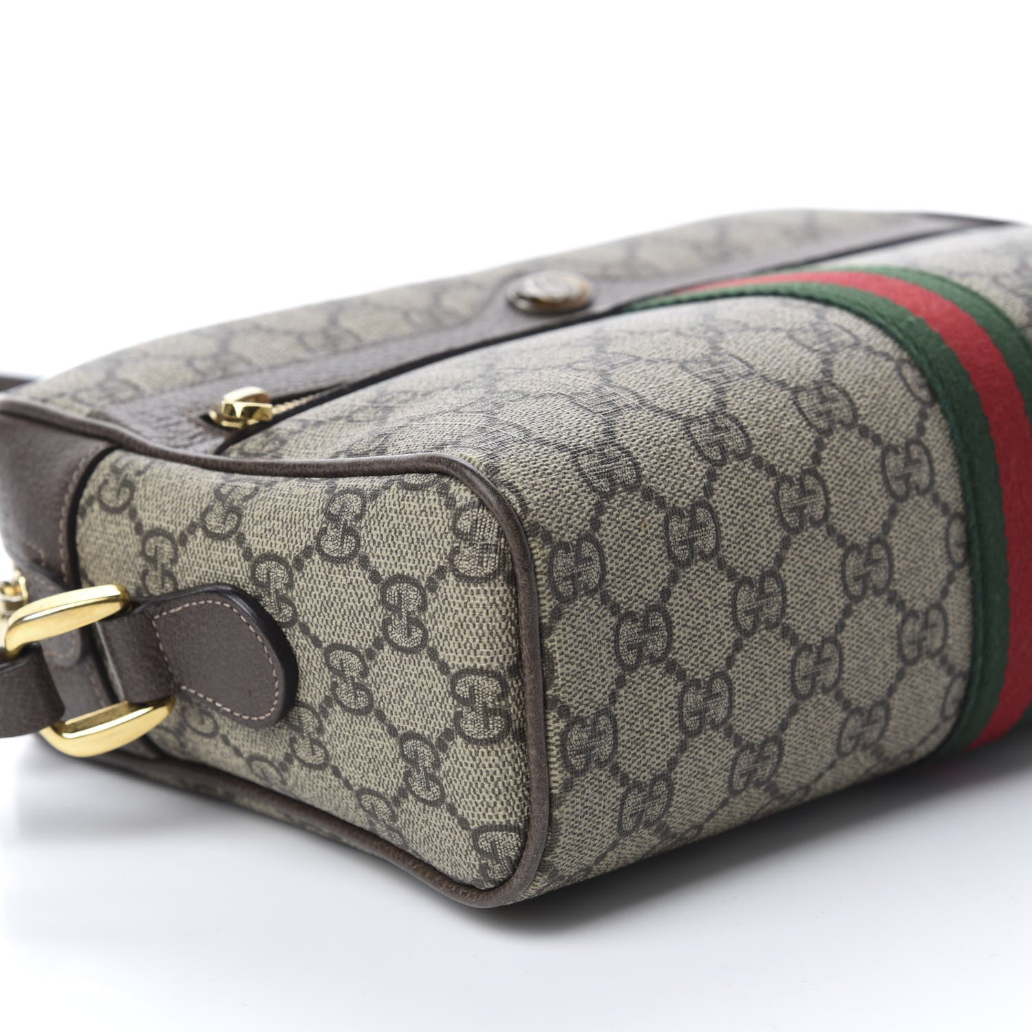 Gucci GG Supreme Monogram Web Small Ophidia Shoulder Bag Brown 6 of 14