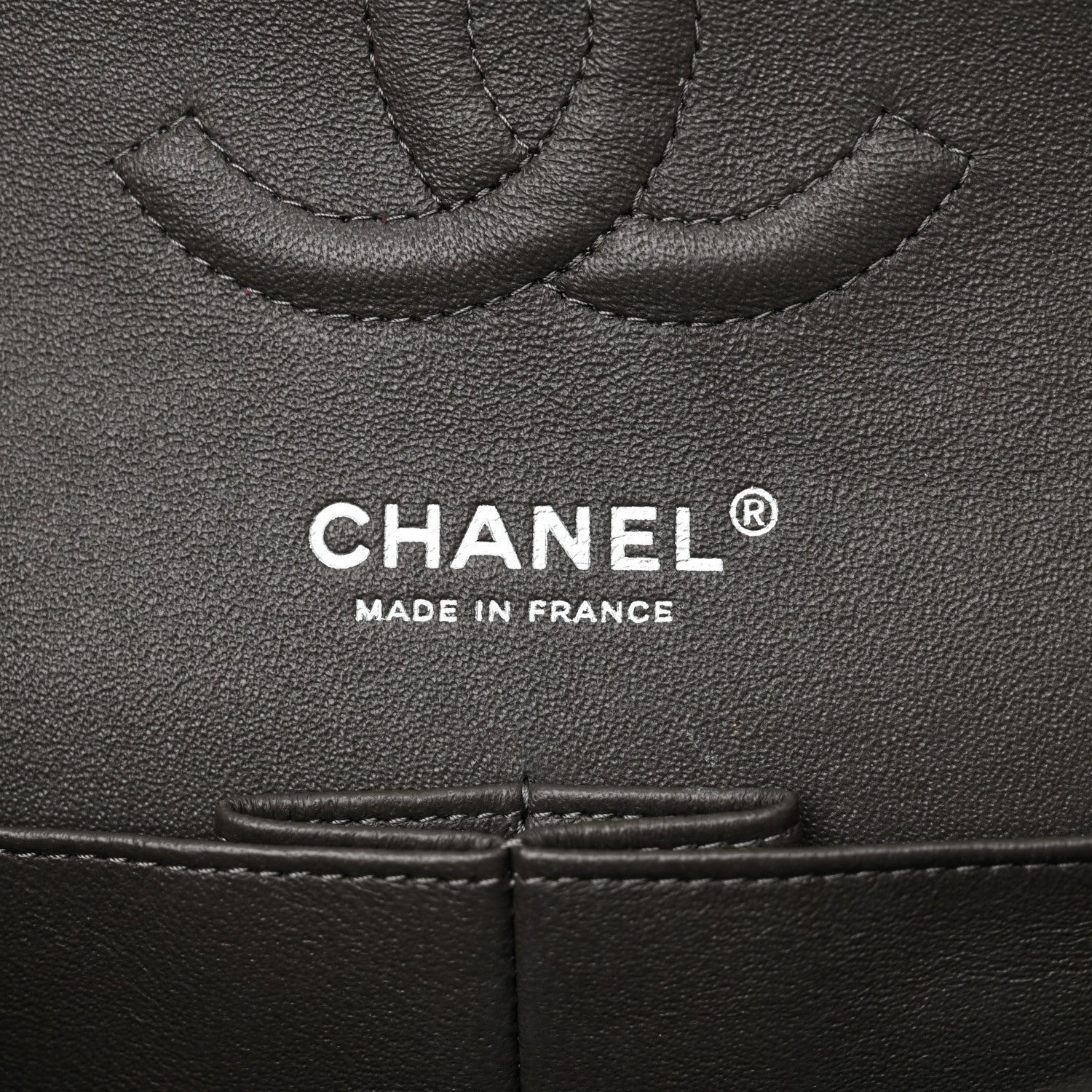 Chanel Lambskin Quilted Medium Double Flap Dark Grey 6 of 11