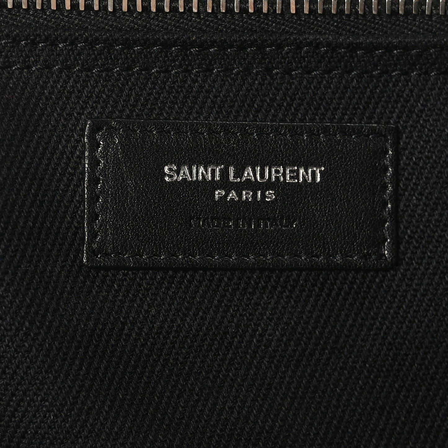 Linen Calfskin Rive Gauche Tote Black
