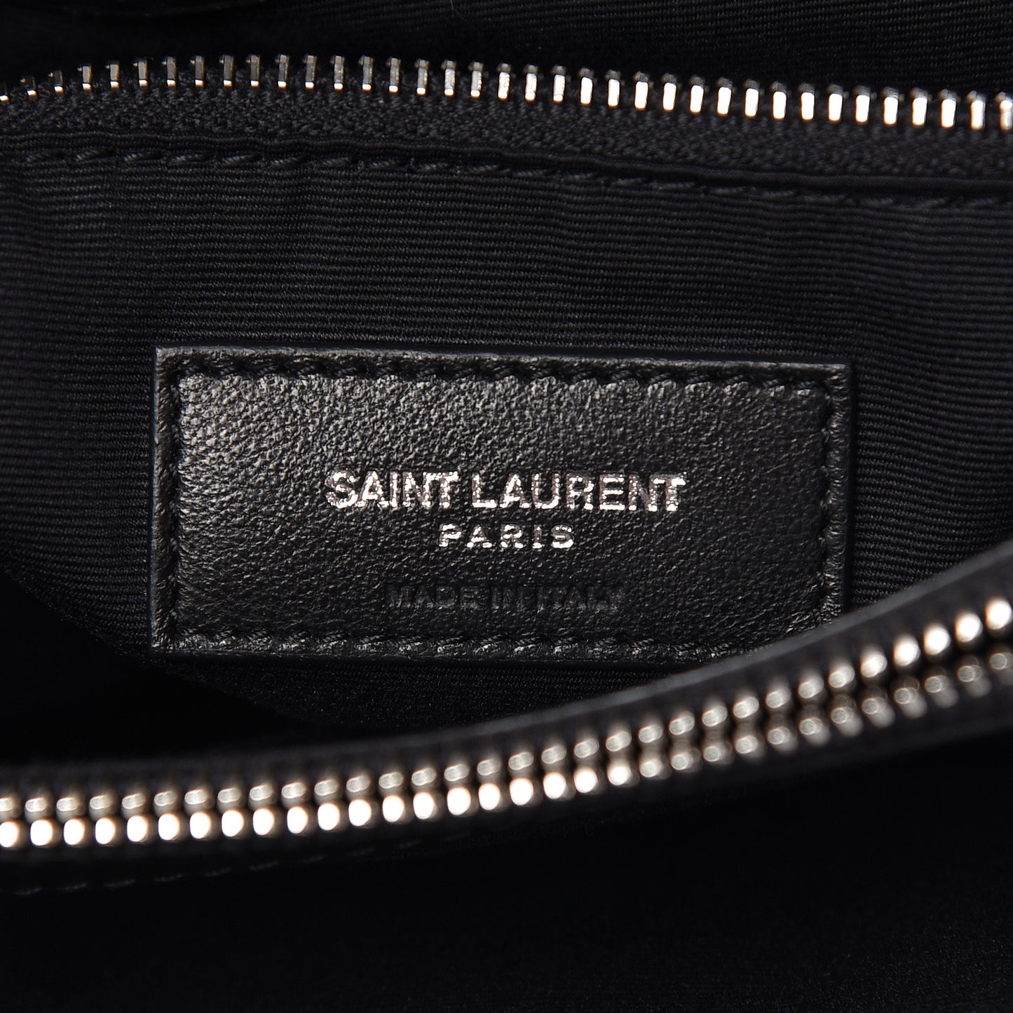 Calfskin Y Quilted Monogram Medium Loulou Chain Satchel Black