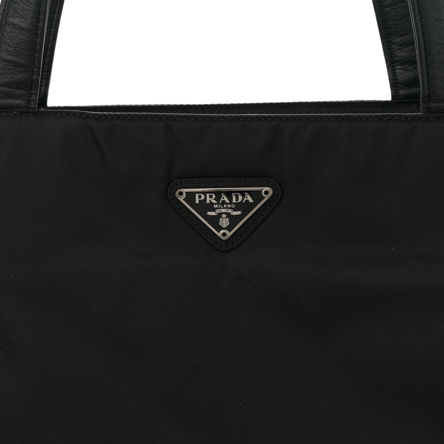 Prada Tessuto Nylon Saffiano Shopping Tote Black 8 of 11