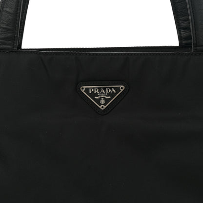 Prada Tessuto Nylon Saffiano Shopping Tote Black 8 of 11