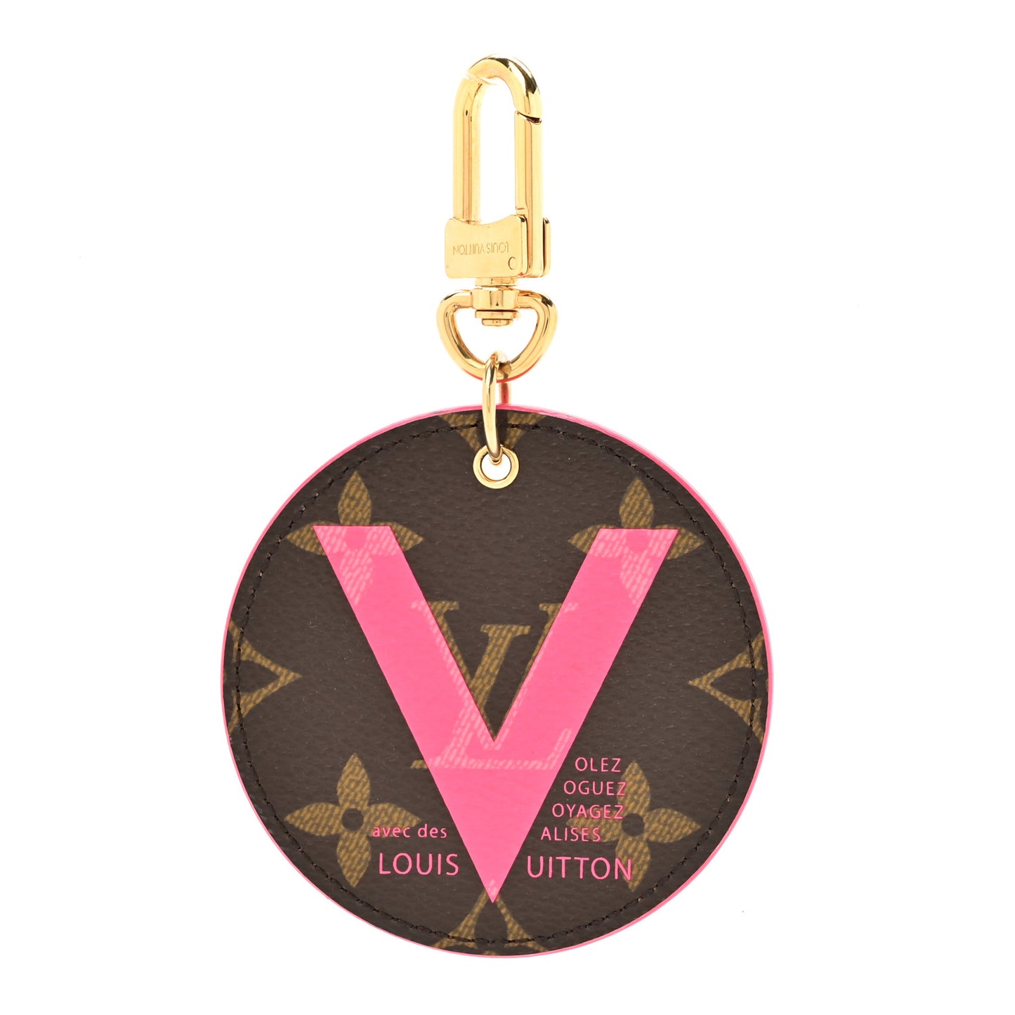 Monogram Illustre V Bag Charm Key Ring Grenade