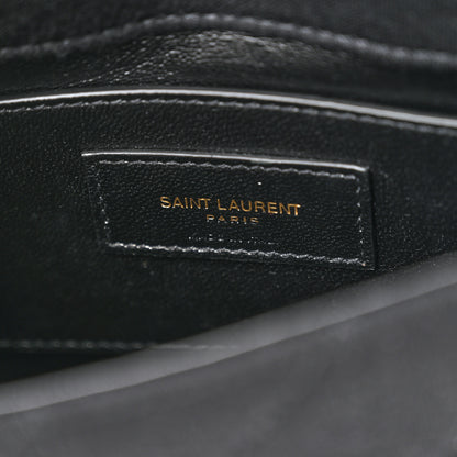 Saint Laurent Jersey Wool Patchwork Monogram Mini Jamie Baguette Black 6 of 9