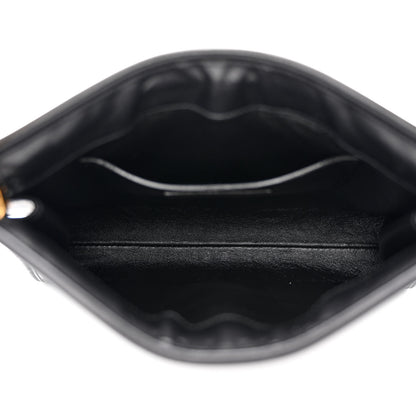 Saint Laurent Lambskin Quilted Monogram Baby Victoire Chain Clutch Bag Black 5 of 11