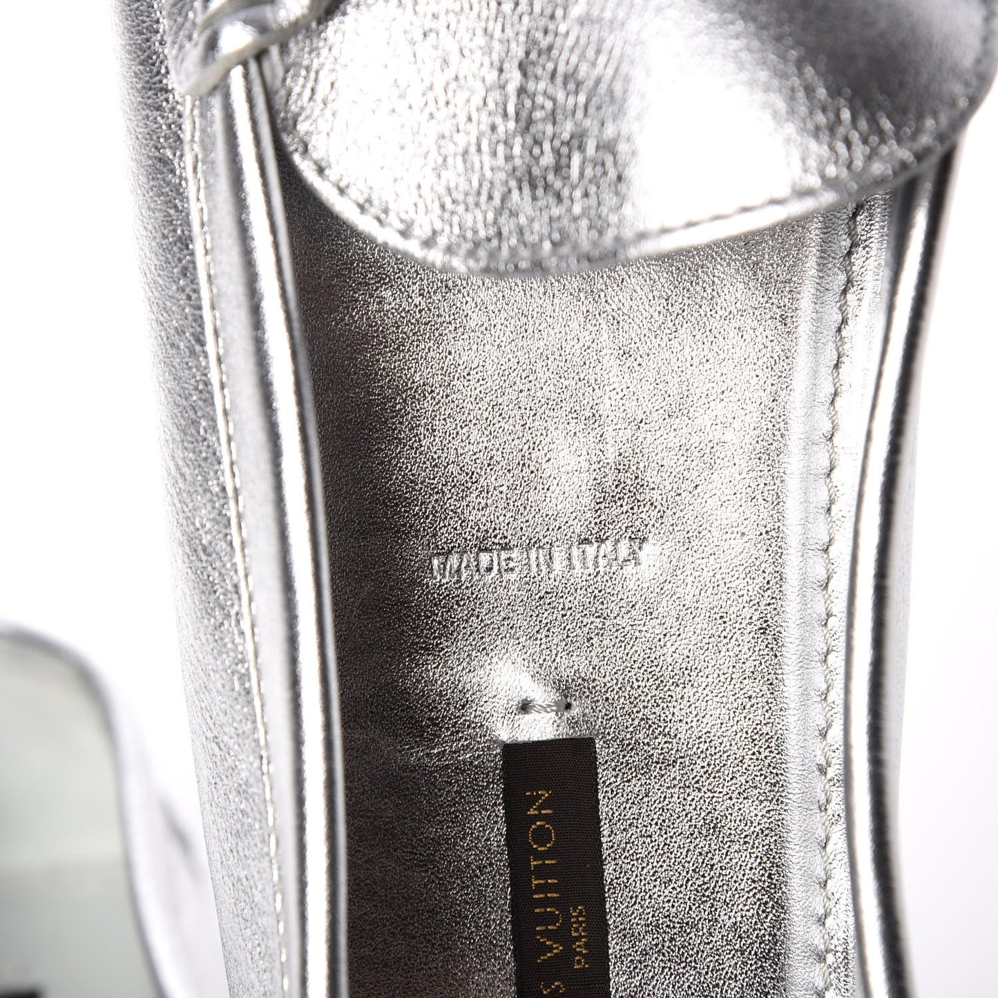 Metallic Calfskin Lombok Mocassin Loafer 38.5 Silver