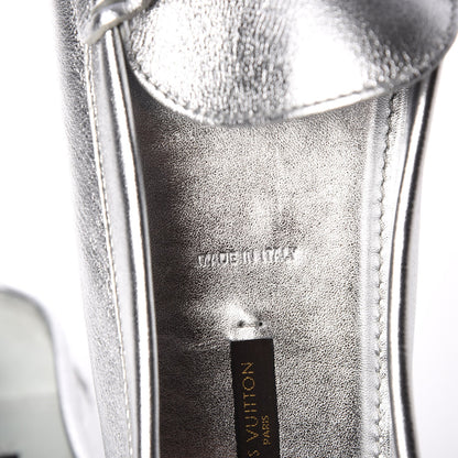 Louis Vuitton Metallic Calfskin Lombok Mocassin Loafer 38.5 Silver 7 of 14