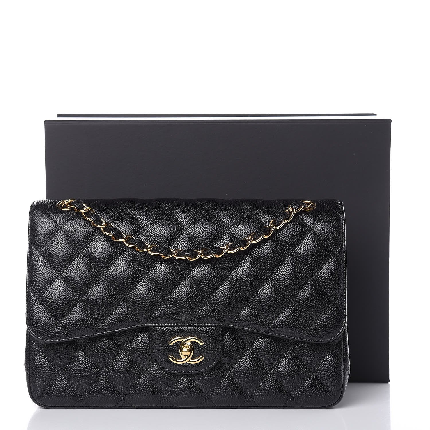 Chanel Caviar Quilted Jumbo Double Flap Black 10 of 10
