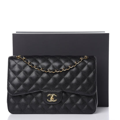 Chanel Caviar Quilted Jumbo Double Flap Black 10 of 10