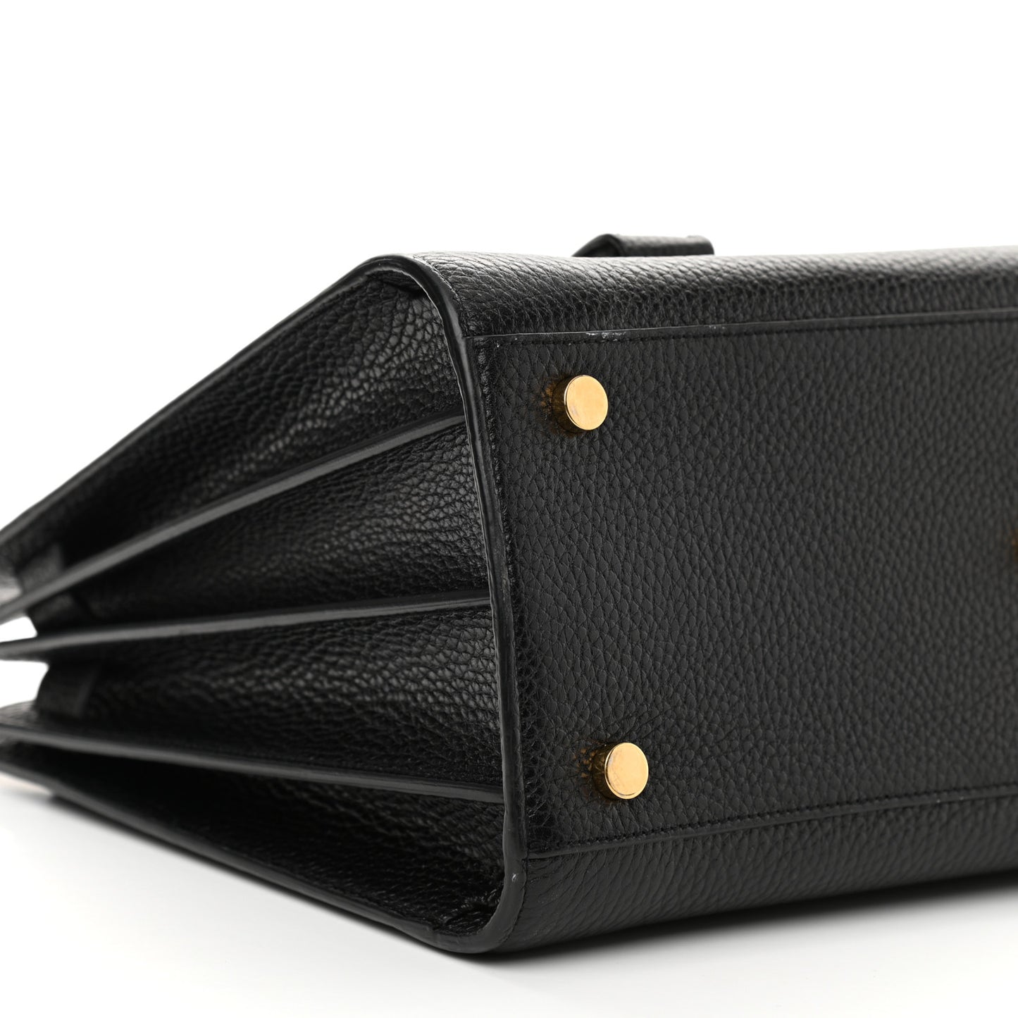 Grained Calfskin Small Sac De Jour Black